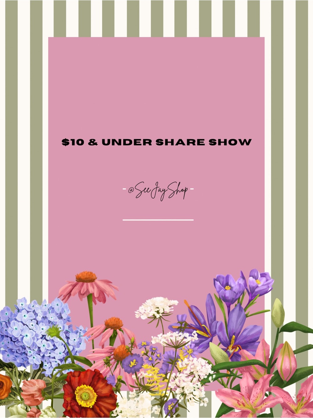 $10 & Under Share Show - Like This Flyer To Be Notified ✨
